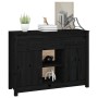 Aparador de madera maciza de pino negro 100x35x74,5 cm de vidaXL, Aparadores - Ref: Foro24-814553, Precio: 136,94 €, Descuent...