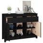 Aparador de madera maciza de pino negro 100x35x74,5 cm de vidaXL, Aparadores - Ref: Foro24-814553, Precio: 136,94 €, Descuent...