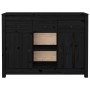 Aparador de madera maciza de pino negro 100x35x74,5 cm de vidaXL, Aparadores - Ref: Foro24-814553, Precio: 136,94 €, Descuent...