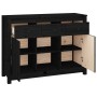 Aparador de madera maciza de pino negro 100x35x74,5 cm de vidaXL, Aparadores - Ref: Foro24-814553, Precio: 136,94 €, Descuent...