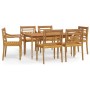 Juego de comedor de jardín 7 piezas madera maciza de teca de vidaXL, Conjuntos de jardín - Ref: Foro24-3100788, Precio: 1,00 ...