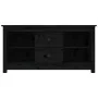 Mueble de TV de madera maciza de pino negro 103x36,5x52 cm de vidaXL, Muebles TV - Ref: Foro24-814573, Precio: 77,92 €, Descu...