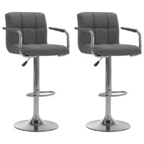 Taburetes de barra de cocina 2 unidades tela gris claro en Taburetes de cocina | Comprar online en Foru.es