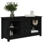 Mueble de TV de madera maciza de pino negro 103x36,5x52 cm de vidaXL, Muebles TV - Ref: Foro24-814573, Precio: 77,92 €, Descu...