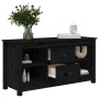 Mueble de TV de madera maciza de pino negro 103x36,5x52 cm de vidaXL, Muebles TV - Ref: Foro24-814573, Precio: 77,92 €, Descu...