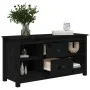 Mueble de TV de madera maciza de pino negro 103x36,5x52 cm de vidaXL, Muebles TV - Ref: Foro24-814573, Precio: 77,92 €, Descu...