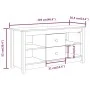 Mueble de TV de madera maciza de pino negro 103x36,5x52 cm de vidaXL, Muebles TV - Ref: Foro24-814573, Precio: 77,92 €, Descu...