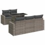 Set de muebles de jardín 6 pzas y cojines ratán sintético gris en Conjuntos de jardín | Comprar online en Foru.es