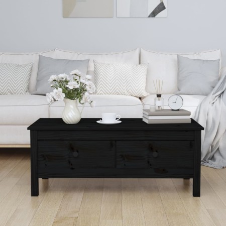 Mesa de centro de madera maciza de pino negro 100x50x40 cm de vidaXL, Mesas de centro - Ref: Foro24-814608, Precio: 120,75 €,...