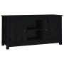 Mueble de TV de madera maciza de pino negro 103x36,5x52 cm de vidaXL, Muebles TV - Ref: Foro24-814588, Precio: 109,77 €, Desc...