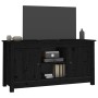 Mueble de TV de madera maciza de pino negro 103x36,5x52 cm de vidaXL, Muebles TV - Ref: Foro24-814588, Precio: 109,77 €, Desc...