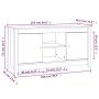 Mueble de TV de madera maciza de pino negro 103x36,5x52 cm de vidaXL, Muebles TV - Ref: Foro24-814588, Precio: 109,77 €, Desc...