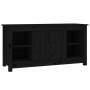 Mueble de TV de madera maciza de pino negro 103x36,5x52 cm de vidaXL, Muebles TV - Ref: Foro24-814578, Precio: 103,73 €, Desc...