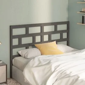Solid gray pine wood bed headboard 141x4x100 cm by vidaXL, Headboards and footboards - Ref: Foro24-814191, Price: 41,26 €, Di...