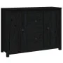 Aparador de madera maciza de pino negro 100x35x74 cm de vidaXL, Aparadores - Ref: Foro24-814568, Precio: 138,82 €, Descuento: %
