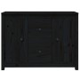 Aparador de madera maciza de pino negro 100x35x74 cm de vidaXL, Aparadores - Ref: Foro24-814568, Precio: 139,92 €, Descuento: %