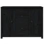 Aparador de madera maciza de pino negro 100x35x74 cm de vidaXL, Aparadores - Ref: Foro24-814568, Precio: 138,82 €, Descuento: %