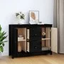 Aparador de madera maciza de pino negro 100x35x74 cm de vidaXL, Aparadores - Ref: Foro24-814568, Precio: 138,82 €, Descuento: %