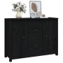 Aparador de madera maciza de pino negro 100x35x74 cm de vidaXL, Aparadores - Ref: Foro24-814568, Precio: 139,92 €, Descuento: %
