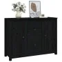 Aparador de madera maciza de pino negro 100x35x74 cm de vidaXL, Aparadores - Ref: Foro24-814568, Precio: 138,82 €, Descuento: %