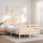 Estructura de cama con cabecero madera maciza 120x200 cm de vidaXL, Camas y somieres - Ref: Foro24-3195281, Precio: 112,63 €,...