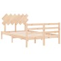 Estructura de cama con cabecero madera maciza 120x200 cm de vidaXL, Camas y somieres - Ref: Foro24-3195281, Precio: 112,63 €,...