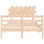 Estructura de cama con cabecero madera maciza 120x200 cm de vidaXL, Camas y somieres - Ref: Foro24-3195281, Precio: 112,63 €,...