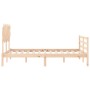 Estructura de cama con cabecero madera maciza 120x200 cm de vidaXL, Camas y somieres - Ref: Foro24-3195281, Precio: 112,63 €,...
