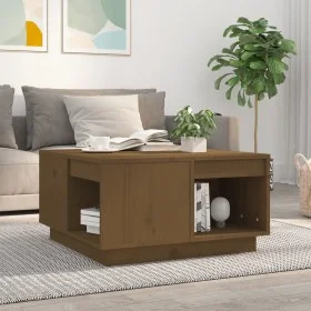 Mesa de centro madera maciza de pino marrón miel 60x61x32,5 cm de vidaXL, Mesas de centro - Ref: Foro24-814532, Precio: 58,78...