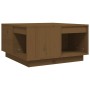 Mesa de centro madera maciza de pino marrón miel 60x61x32,5 cm de vidaXL, Mesas de centro - Ref: Foro24-814532, Precio: 58,78...
