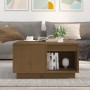 Mesa de centro madera maciza de pino marrón miel 60x61x32,5 cm de vidaXL, Mesas de centro - Ref: Foro24-814532, Precio: 58,78...
