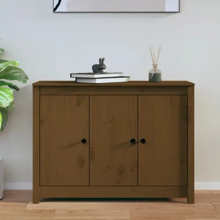 Aparador de madera maciza de pino marrón miel 100x35x74 cm de vidaXL, Aparadores - Ref: Foro24-814562, Precio: 101,87 €, Desc...