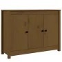 Aparador de madera maciza de pino marrón miel 100x35x74 cm de vidaXL, Aparadores - Ref: Foro24-814562, Precio: 101,87 €, Desc...