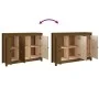Aparador de madera maciza de pino marrón miel 100x35x74 cm de vidaXL, Aparadores - Ref: Foro24-814562, Precio: 101,87 €, Desc...