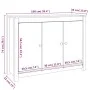 Aparador de madera maciza de pino marrón miel 100x35x74 cm de vidaXL, Aparadores - Ref: Foro24-814562, Precio: 101,87 €, Desc...