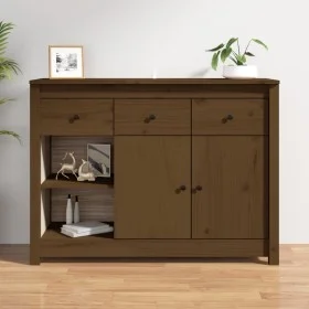 Aparador de madera maciza de pino marrón miel 100x35x74 cm de vidaXL, Aparadores - Ref: Foro24-814557, Precio: 191,46 €, Desc...