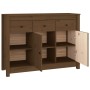 Aparador de madera maciza de pino marrón miel 100x35x74 cm de vidaXL, Aparadores - Ref: Foro24-814557, Precio: 194,58 €, Desc...
