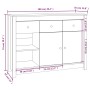 Aparador de madera maciza de pino marrón miel 100x35x74 cm de vidaXL, Aparadores - Ref: Foro24-814557, Precio: 194,58 €, Desc...