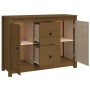 Aparador de madera maciza de pino marrón miel 100x35x74 cm de vidaXL, Aparadores - Ref: Foro24-814567, Precio: 109,37 €, Desc...