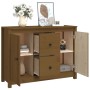 Aparador de madera maciza de pino marrón miel 100x35x74 cm de vidaXL, Aparadores - Ref: Foro24-814567, Precio: 109,37 €, Desc...