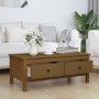 Mesa de centro madera maciza de pino marrón miel 100x50x40 cm de vidaXL, Mesas de centro - Ref: Foro24-814607, Precio: 107,79...