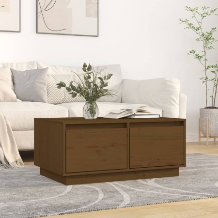 Mesa de centro madera maciza de pino marrón miel 80x50x35 cm de vidaXL, Mesas de centro - Ref: Foro24-814442, Precio: 76,56 €...