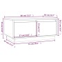 Mesa de centro madera maciza de pino marrón miel 80x50x35 cm de vidaXL, Mesas de centro - Ref: Foro24-814442, Precio: 76,56 €...