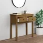 Mesa consola de madera maciza de pino marrón miel 70x35x75 cm de vidaXL, Mesas auxiliares - Ref: Foro24-814612, Precio: 87,34...