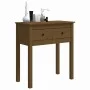Mesa consola de madera maciza de pino marrón miel 70x35x75 cm de vidaXL, Mesas auxiliares - Ref: Foro24-814612, Precio: 87,34...
