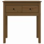 Mesa consola de madera maciza de pino marrón miel 70x35x75 cm de vidaXL, Mesas auxiliares - Ref: Foro24-814612, Precio: 88,63...