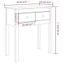 Mesa consola de madera maciza de pino marrón miel 70x35x75 cm de vidaXL, Mesas auxiliares - Ref: Foro24-814612, Precio: 87,34...