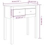 Mesa consola de madera maciza de pino marrón miel 70x35x75 cm de vidaXL, Mesas auxiliares - Ref: Foro24-814612, Precio: 88,63...