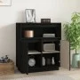 Solid black pine wood sideboard 70x34x80 cm by vidaXL, Sideboards - Ref: Foro24-814388, Price: 77,92 €, Discount: %