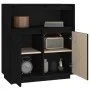 Solid black pine wood sideboard 70x34x80 cm by vidaXL, Sideboards - Ref: Foro24-814388, Price: 77,92 €, Discount: %